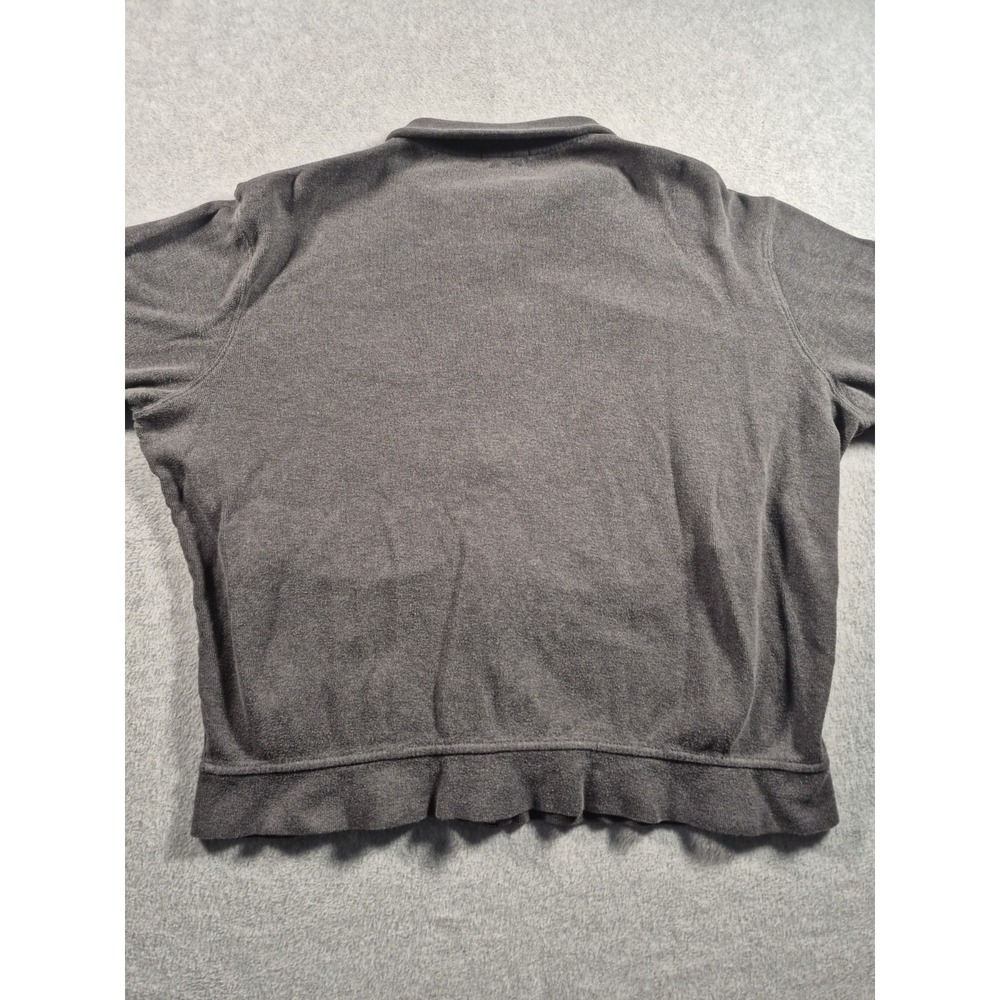 Polo Ralph Lauren Sweater Mens XL Gray Full Zip Jacket Estate Rib Red Pony Logo - Picture 8 of 8